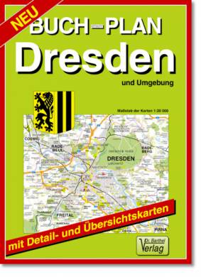 Buchstadtplan Dresden und Umgebung Maßstab der Karten 1:20.000 mit Detail- und Übersichtskarten
