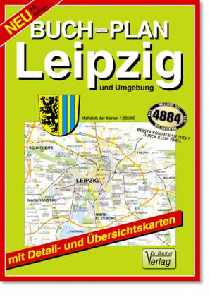 Buchstadtplan Leipzig und Umgebung  14. Aufl.