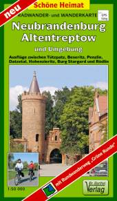 Neubrandenburg, Altentreptow und Umgebung Radwander- und Wanderkarte 1:50.000