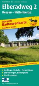 Elberadweg 2: Dessau - Wittenberge Leporello Radtourenkarte mit Ausflugszielen, Einkehr- & Freizeittipps, wetterfest, reissfest, abwischbar, GPS-genau. 1:50000