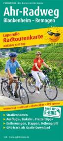 Ahr-Radweg: Blankenheim - Remagen Leporello Radtourenkarte mit Ausflugszielen, Einkehr- und Freizeittipps, reissfest, wetterfest, beschriftbar, GPS-genau. 1:50000