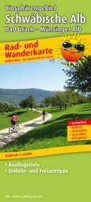 Rad- und Wanderkarte Biosphärengebiet Schwäbische Alb, Bad Urach - Münsinger Alb  4. Auflage