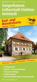 Sangerhausen - Lutherstadt Eisleben - Hettstedt Rad- und Wanderkarte mit Ausflugszielen, Einkehr- & Freizeittipps, wetterfest, reissfest, abwischbar, GPS-genau. 1:50000