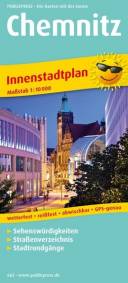 Chemnitz, Innenstadtplan 1:10.000 Innenstadtplan mit Sehenswürdigkeiten, Straßenverzeichnis, Standrundgängen, wetterfest, abwischbar, GPS-genau