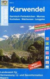 Karwendel  Garmisch-Partenkirchen, Murnau, Kochelsee, Walchensee, Lenggries. Mit Via Alpina. Wanderwege, Radwanderwege, UTM-Gitter f. GPS. 1 : 50.000