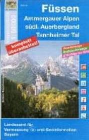 Füssen Ammergauer Alpen, südl. Auerbergland, Tannheimer Tal. Wanderwege, Radwanderwege, UTM-Gitter für GPS. 1 : 50.000 Überarb. Aufl.