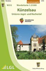 Wanderkarte 212: Künzelsau - Maßstab 1:25000 Unteres Jagst- und Kochertal - Karte des Schwäbischen Albvereins