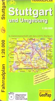 GeoMap Fahrradplan 1:20.000: Stuttgart und Umgebung In Zusammenarbeit mit dem ADFC Stuttgart