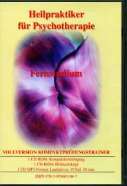 Heilpraktiker Psychotherapie Fernstudium VOLLVERSION KOMPAKTPRUFUNGSTRAINER
1 CD-ROM: Kompaktfernlehrgang
1 CD-ROM: Hörbuchskript
1 CD MP3-Format: Laufzeit ca. 10 Std. 30 min.