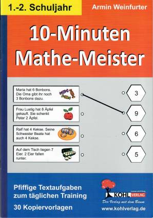 10-Minuten-Mathe-Meister / Klasse 1-2 Pfiffige Textaufgaben zum täglichen Training