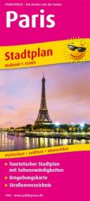 Stadtplan Paris Touristischer Stadtplan mit Sehenswürdigkeiten und Straßenverzeichnis. 1 : 13.000. Wetterfest, reißfest, abwischbar, GPS-genau. 1 : 13.000