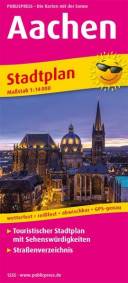 Aachen, Stadtplan 1:14.000 Touristischer Stadtplan mit Sehenswürdigkeiten und Straßenverzeichnis