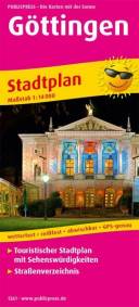 Göttingen Touristischer Stadtplan mit Sehenswürdigkeiten und Straßenverzeichnis. 1:14000
