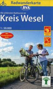 Radwanderkarte BVA Die schönsten Radtouren im Kreis Wesel 1:50.000, reiß- und wetterfest, GPS-Tracks Download 9. aktualisierte Aufl.