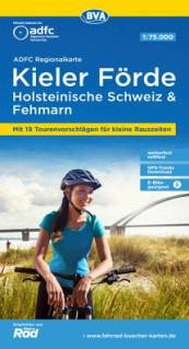 Kieler Förde / Holsteinische Schweiz & Fehmarn  ADFC-Regionalkarte Maßstab: 1:75.000 5., überarb. Aufl. 2022