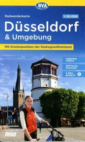 Radwanderkarte BVA Düsseldorf & Umgebung mit Knotenpunkten der RadRegionRheinland, 1:50.000, reiß- und wetterfest 2., überarb. Aufl.