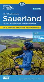 ADFC-Regionalkarte: Sauerland - mit 8 Tagestouren-Vorschlägen für kleine Rauszeiten, 1:75.000, reiß- und wetterfest, GPS-Tracks Download Mit Ruhrtal-Radweg und Sauerland-Radring 6. Aufl.