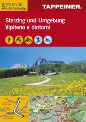 Sterzing und Umgebung / Vipiteno e dintorni Wanderkarte und Luftbild-Panoramakarte Maßstab 1:35.000 deutsch / italienisch