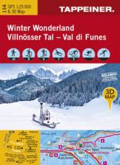 Winter Wonderland: Villnösser Tal - Val di Funes 3 D Map 1:25.000 GPS
