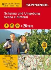 Schenna und Umgebung / Scena e dintorni GPS Karte 1:25.000 & 3D map, mit 26 Tipps deutsch / italienisch