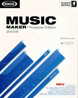 MAGIX Music Maker 2008 Producer Edition  NEU
Live Performer
Vita - Sample Player mit Clean Electric Guitar Power Chords - Soundtrack Percussion Revolta 2 - polyphoner Analog-Synthesizer 3.500 Audio- & MIDI-Loops - Orchestral-Sample-Library