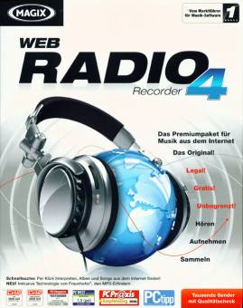 MAGIX Webradio Recorder 4  Das Premiumpaket für Musik aus dem Internet Schnellsuche: Per Klick Interpreten, Alben und Songs aus dem Internet finden!
NEU! Inklusive Technologie von Fraunhofer8, den MP3-Erfindern