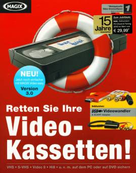 MAGIX Retten Sie Ihre Videokassetten 3 NEU! Jetzt noch einfacher mit MAGIX Video easy Version 3.0 Inklusive: USB Videowandler & SCART-Adapter