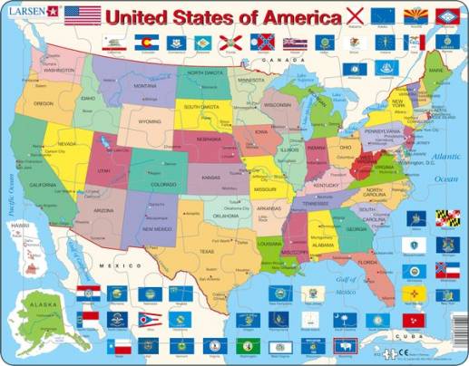 USA-Puzzle The United States of America