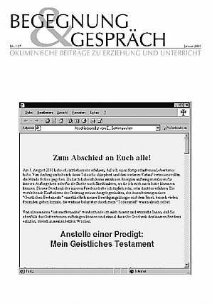 Begegnung und Gespräch 127/2001 - Abschied von Eberhard Gottsmann